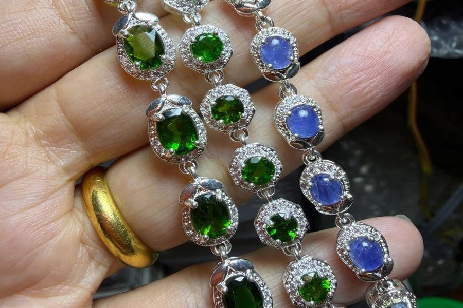 Chrome Diopside Tennis Bracelet